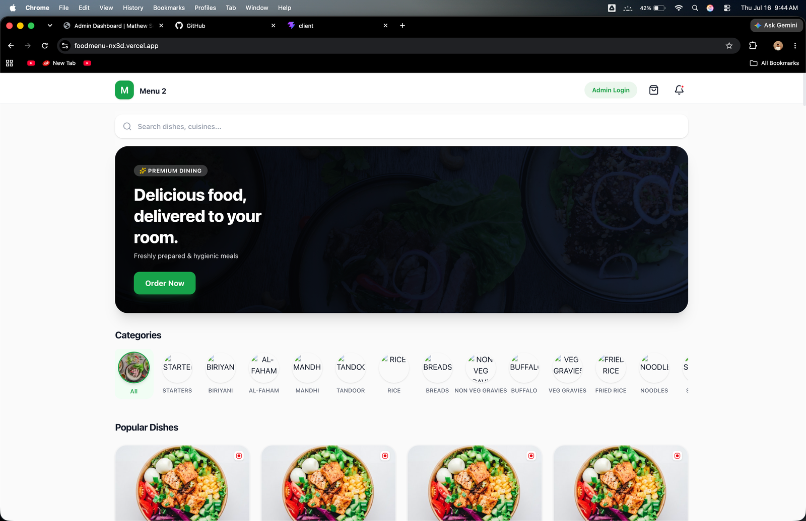 Food Ordering app